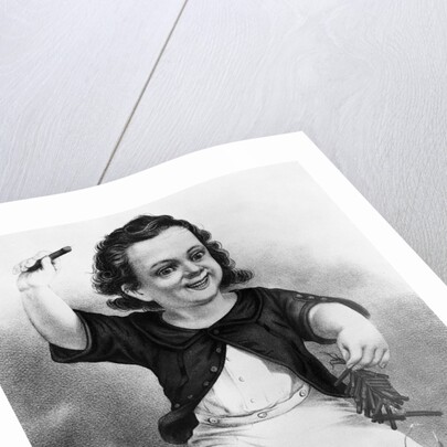 Illustration of Boy with Firecrackers by Anonymous