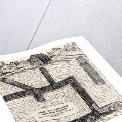 German Drawing Showing Mining Shaft by Anonymous