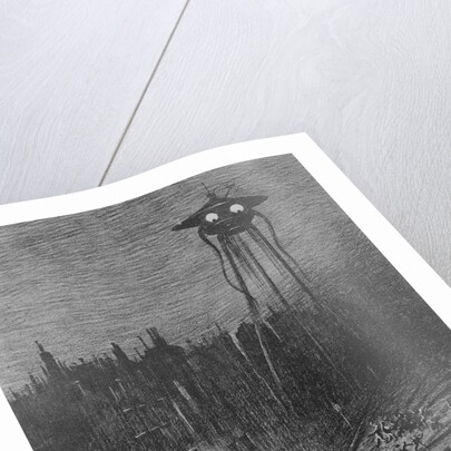 Illustration of a Martian Fighting Machine in London by Alvim Correa