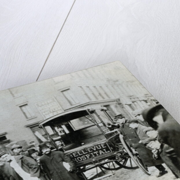 Ambulance Idling by Crowd by Anonymous