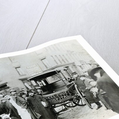 Ambulance Idling by Crowd by Anonymous