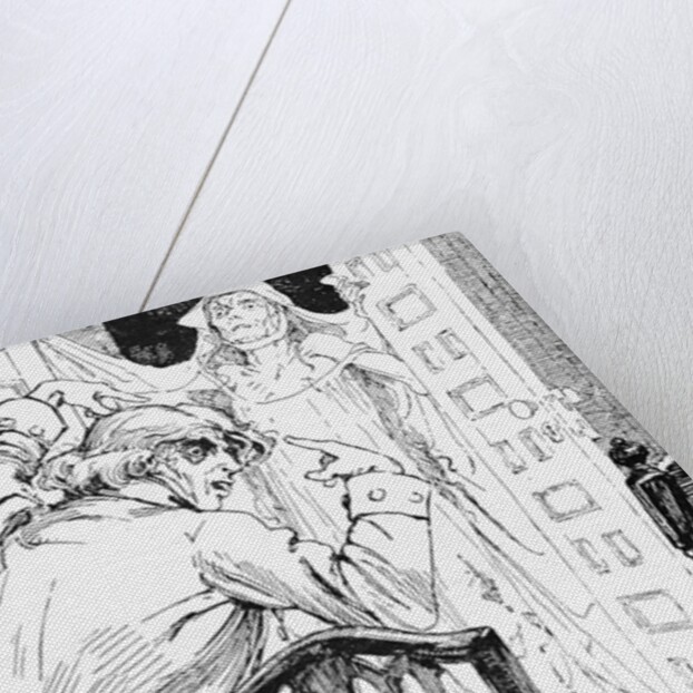 Illustration of Ghost Watching Man by Anonymous