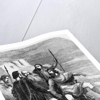 King Canute at Seashore with His Courtiers by Anonymous