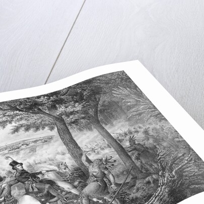 Lithograph Depicting the Battle of the Thames by Anonymous