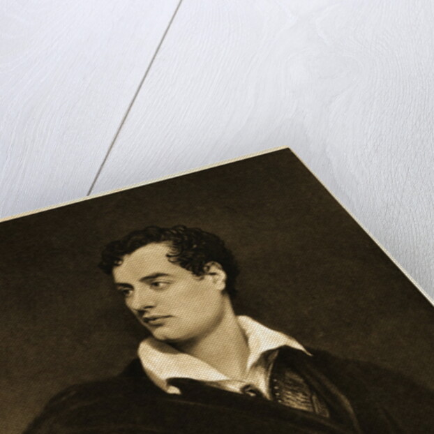 Portrait of English Poet Lord Byron by Anonymous