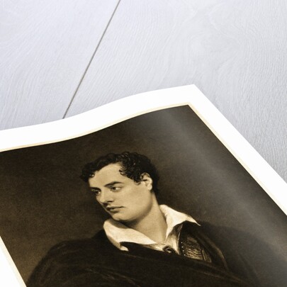 Portrait of English Poet Lord Byron by Anonymous