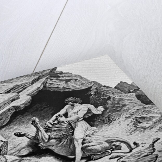 Samson Killing Lion by Anonymous