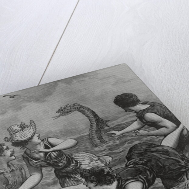 Cover with Beach Goers Aghast Due to Sea Reptile by Anonymous