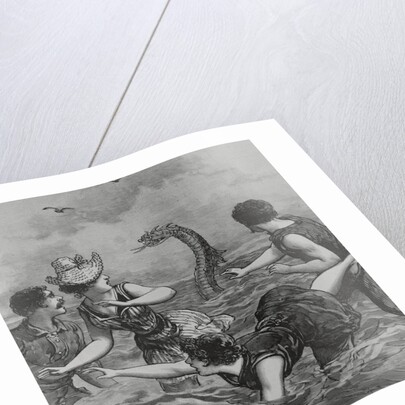 Cover with Beach Goers Aghast Due to Sea Reptile by Anonymous