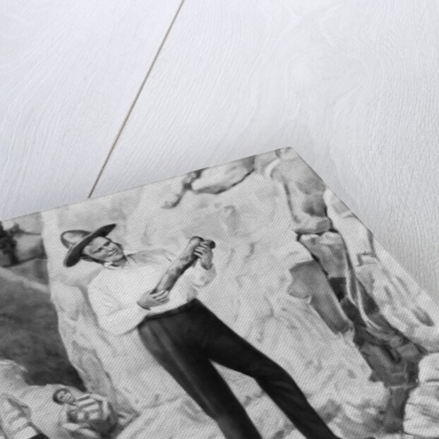 Charles Darwin Posing on South American Excursion by Anonymous