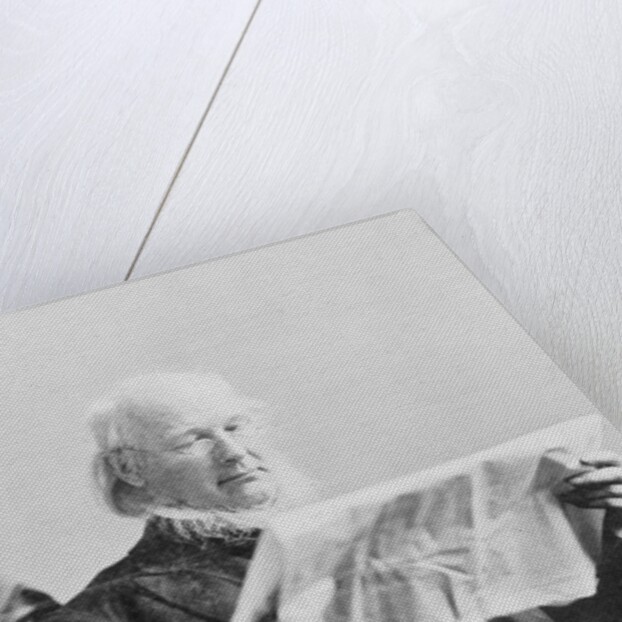 Horace Greeley Reading New York Sun Newspaper by Anonymous