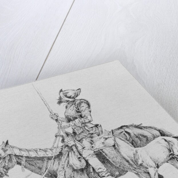 Conquistador Atop Horse by Anonymous