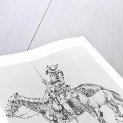Conquistador Atop Horse by Anonymous