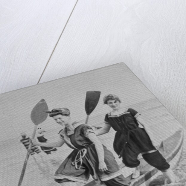 Women with Rowboat by Anonymous