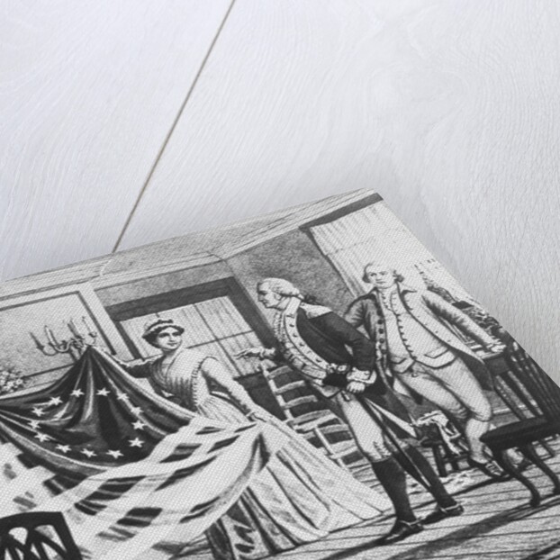 George Washington Viewing Flag by Anonymous