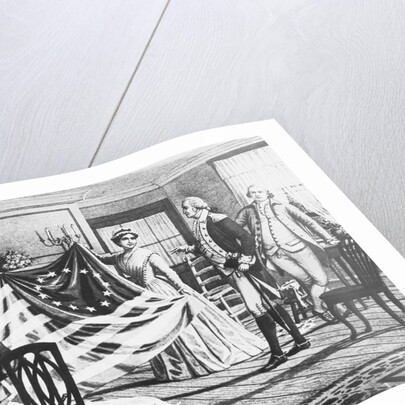 George Washington Viewing Flag by Anonymous