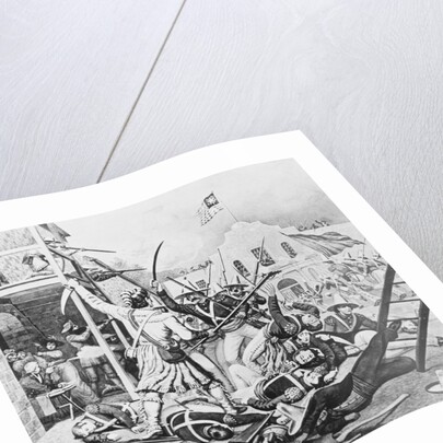 19th-Century Illustration of the Battle at the Alamo by Anonymous