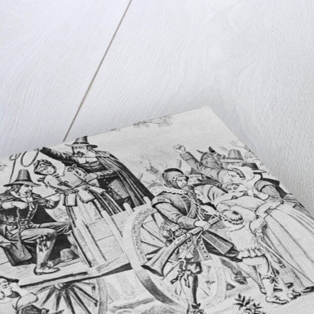 Drawing of Bridget Bishop Being Hanged for Witchcraft by Anonymous