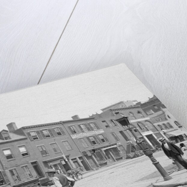 Merchant Walking Across Street by Anonymous