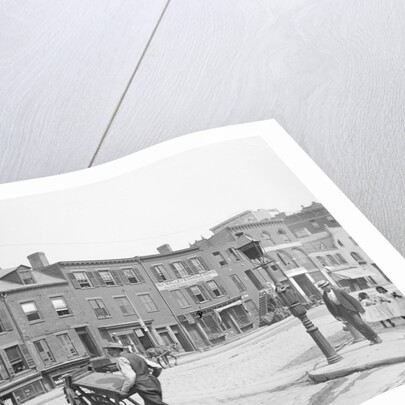 Merchant Walking Across Street by Anonymous
