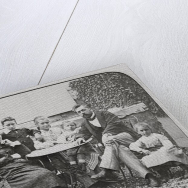 Portrait of Gustave Eiffel and Family Members on Lawn by Anonymous