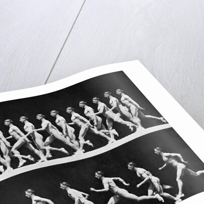 Sequential Frames of Nude Man Walking and Running by Anonymous