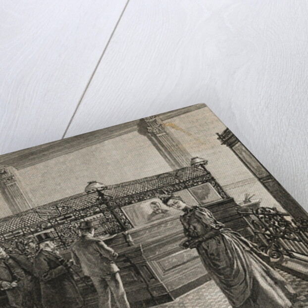 Interior of Early Bank with Customers by Anonymous