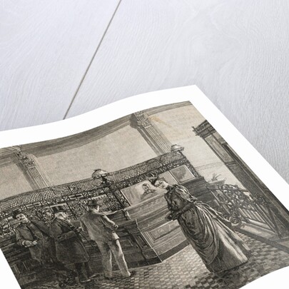 Interior of Early Bank with Customers by Anonymous