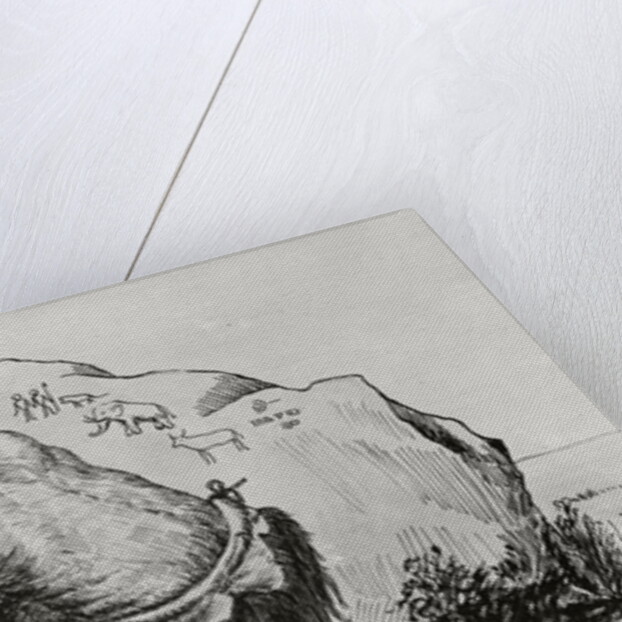 Cave Man Etching in Stone by Anonymous