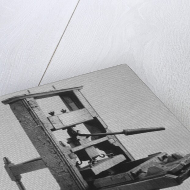 Display of the Franklin Printing Press by Anonymous