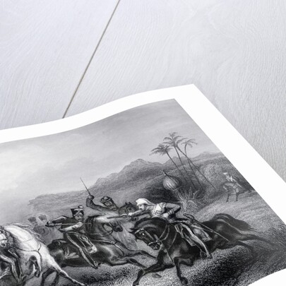 Historical Depiction of Sepoy Cavalry and British Fighting by Anonymous