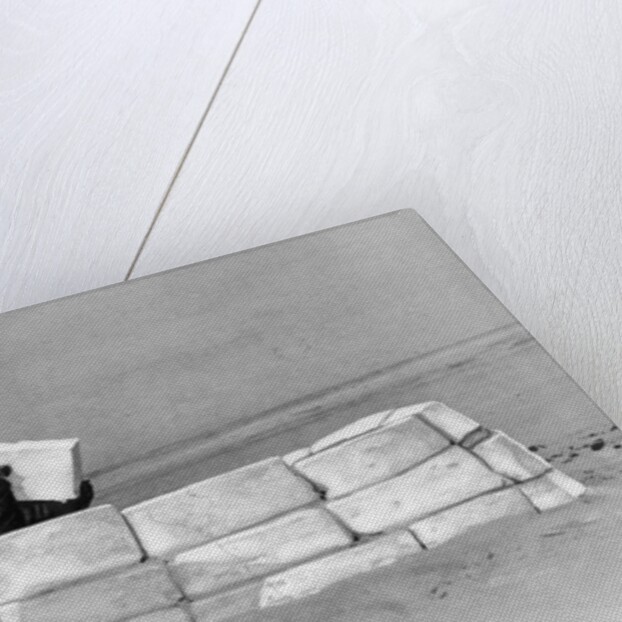 Eskimo Building an Igloo by Anonymous