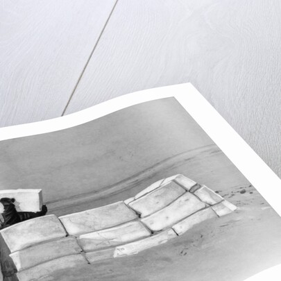 Eskimo Building an Igloo by Anonymous