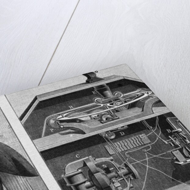 Man and Depicted Machinery by Anonymous