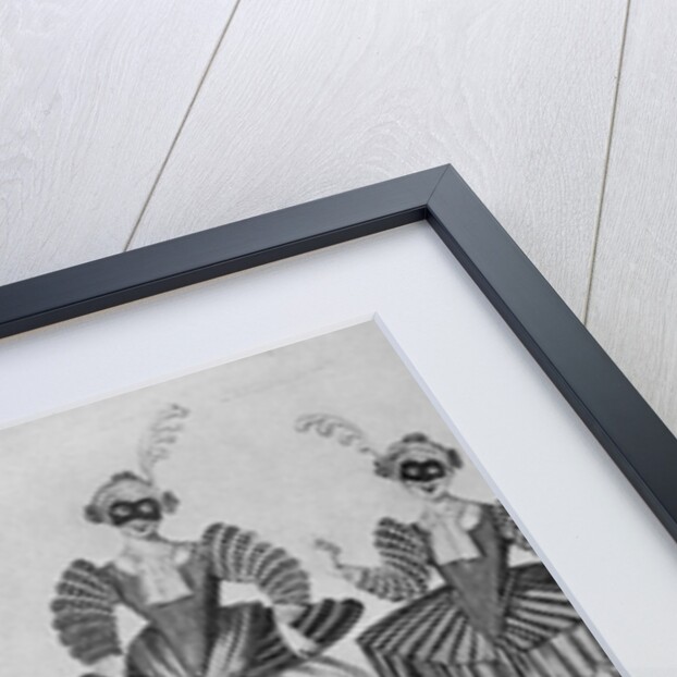 Drawing Depicting Dancing Caricatures in Costume by Anonymous