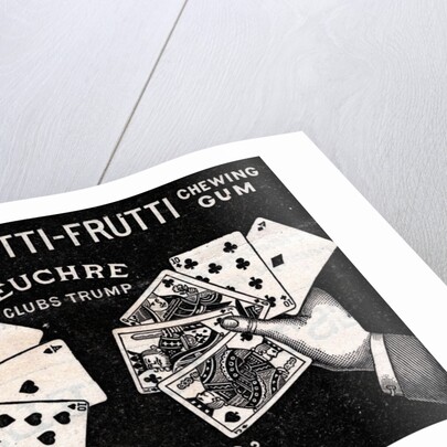 Gum Advertisement with Two Hands Holding Playing Cards by Anonymous