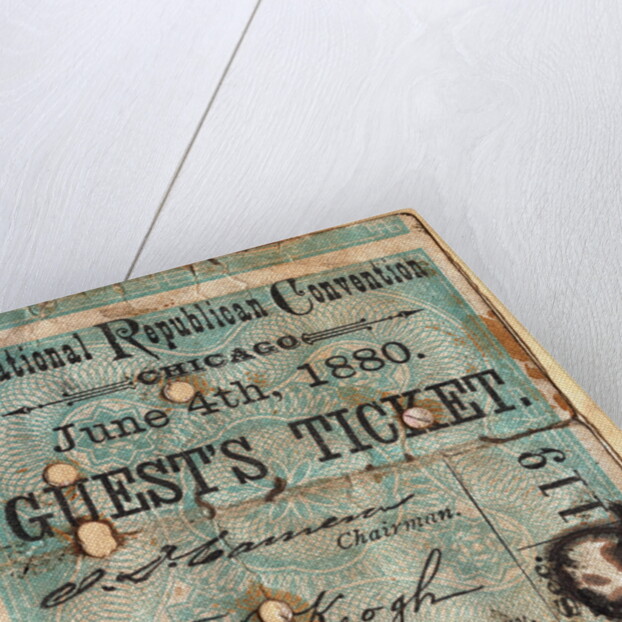 Display of the 1880 National Republican Convention Ticket by Anonymous