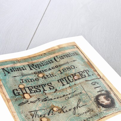 Display of the 1880 National Republican Convention Ticket by Anonymous