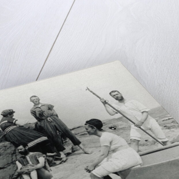 Small Group of Bathers on Beach by Anonymous