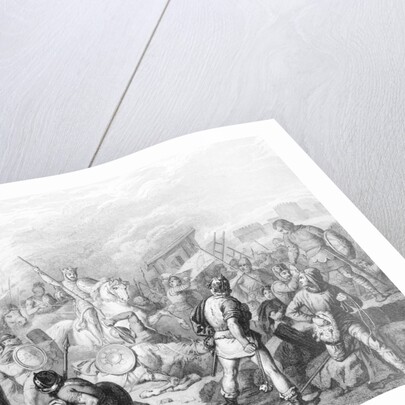 Illustration Depicting Siege of Paris by Normans in 835 by Anonymous