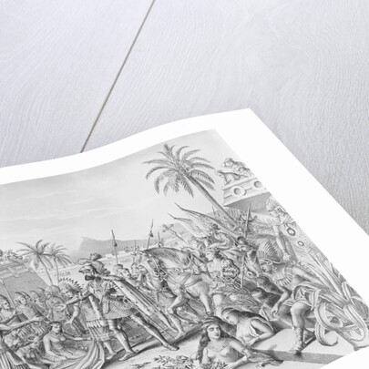 Entrance of Cortez into Mexico Lithograph by Anonymous