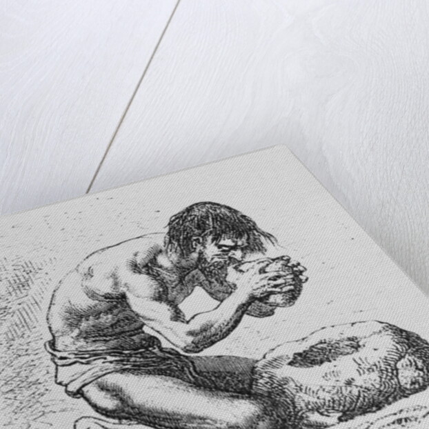 Man Using Mortar and Pestle by Anonymous