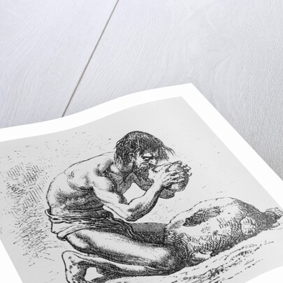 Man Using Mortar and Pestle by Anonymous