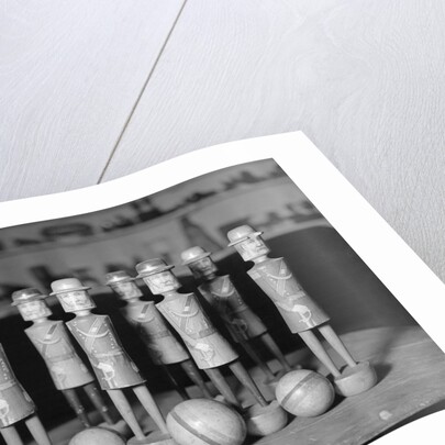 Antique Wooden Balls and Toy Soldiers by Anonymous