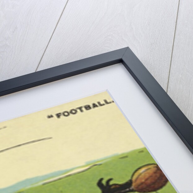 Postcard Cartoon of Rugby Match by Anonymous