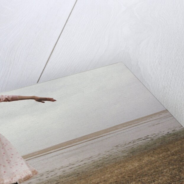 Woman Balancing on a Breakwater by Anonymous
