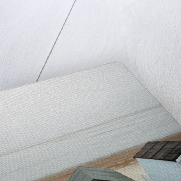 Cabanas on Empty Beach by Anonymous