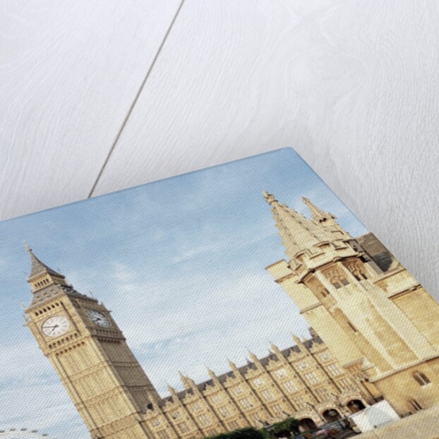 Westminster and Big Ben with Millennium Wheel in the background by Anonymous
