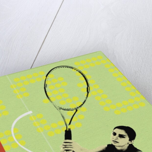 Tennis action by Anonymous