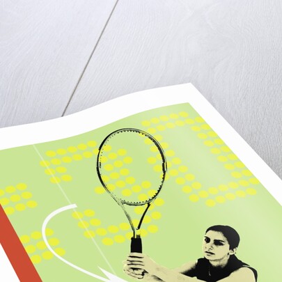 Tennis action by Anonymous
